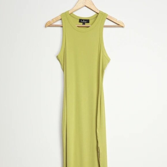Lulus Dresses & Skirts - Lulus Simply Wonderful Light Green Ribbed Bodycon Midi Dress - Size S NWOT